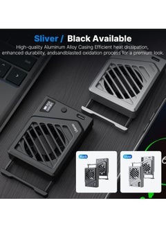 Ulanzi ULANZI Camera Cooling Fan Black New, Spring Telescopic Mounting Adjustable Mini Intelligent Cooling Fan Real-time Monitoring with Type-C Charging Port, Compatible with Sony Canon FUJIFILM Nikon  - Image 3