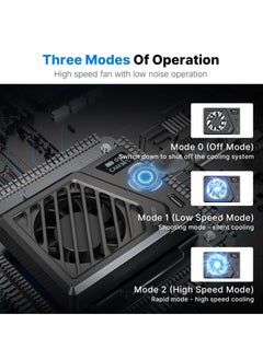 Ulanzi ULANZI Camera Cooling Fan Black New, Spring Telescopic Mounting Adjustable Mini Intelligent Cooling Fan Real-time Monitoring with Type-C Charging Port, Compatible with Sony Canon FUJIFILM Nikon  - Image 4