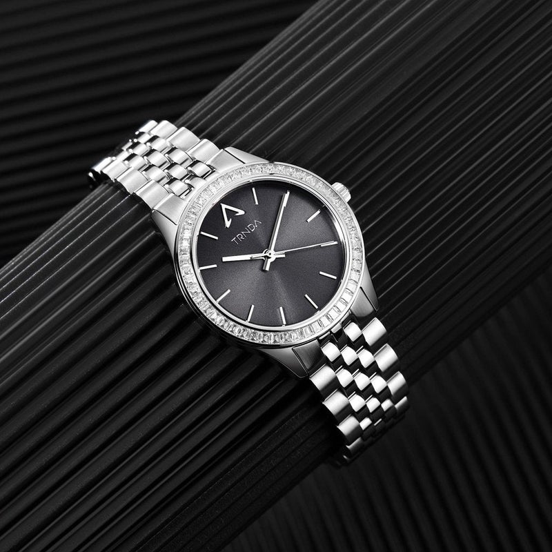 TRNDA Women's Watch with Silver Stainless Steel Case and Silver Stainless Steel Band - Image 5