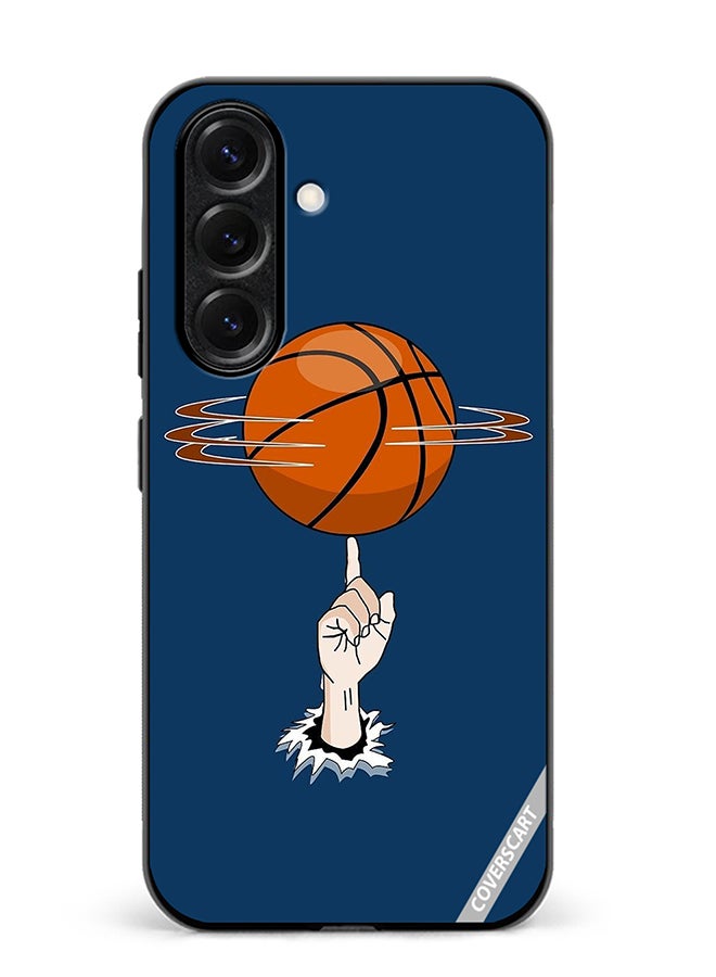 VR CREATIVE Protective Case Cover For Samsung Galaxy S25 Plus Basket Ball In Hand Design Multicolour
