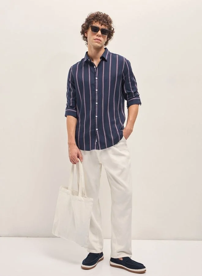 THE BEAR HOUSE Men's Shirt for Casual and Formal Wear | Classic Button-Down Style for Office, Daily Use, Travel, Events & All-Season Outfits | Versatile & Stylish Wardrobe Essential for Every Occasion