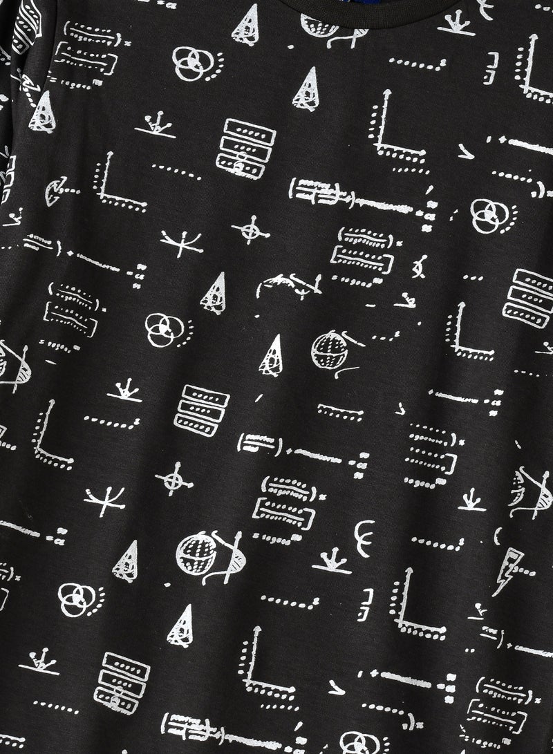 JAM Boys Black Long Sleeve Graphic T-Shirt  - Image 3