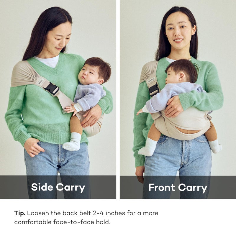 Konny Baby Carrier Hip Seat, Dual Support IHDI Certified with Two Safety Pads, Adjustable Wraps Sling Wearable One Size Fits All, Baby Essentials for 6 to 48 Months up to 44 lbs -Charcoal - Image 3