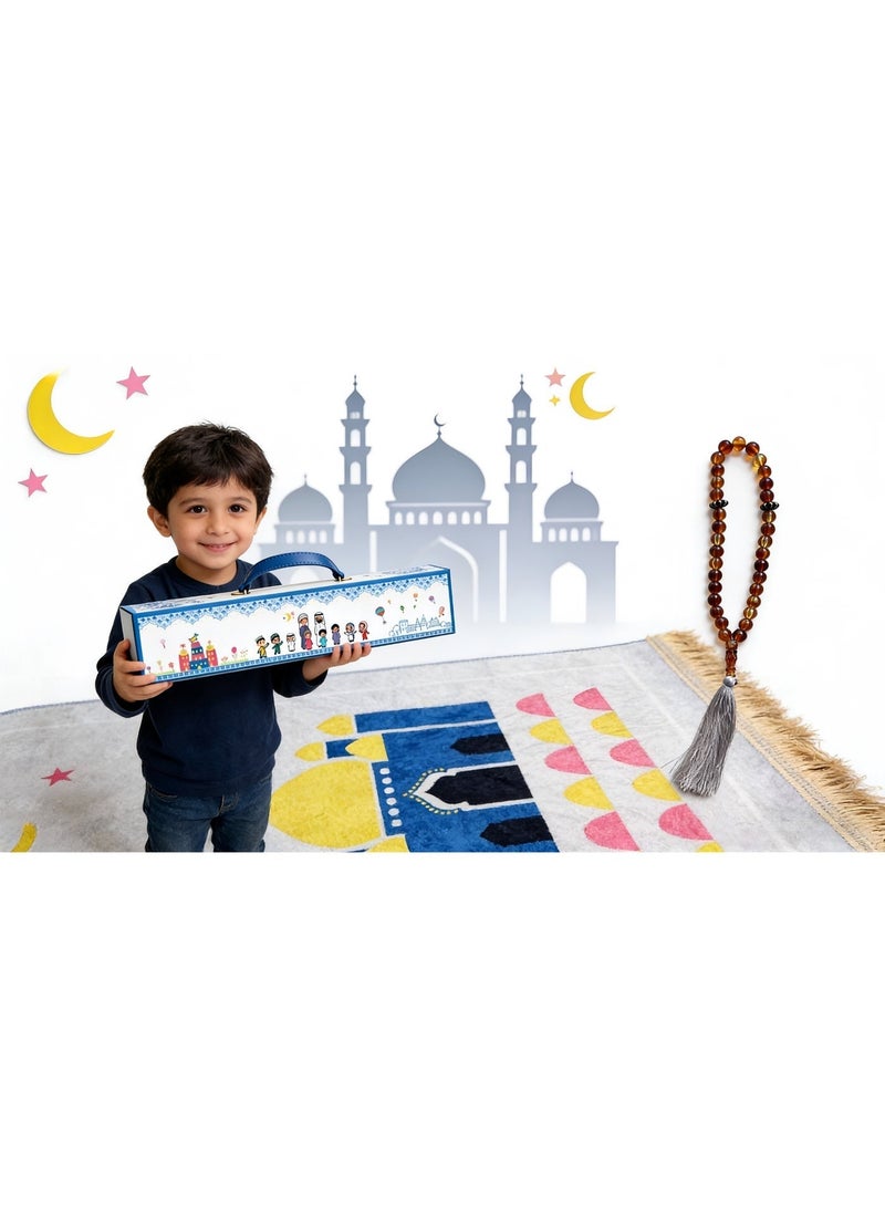 NOORLUX Kids Islamic Prayer Gift Box Set/Prayer Gift Set、Kids Islamic Gift、Ramadan Eid Gift - Image 4