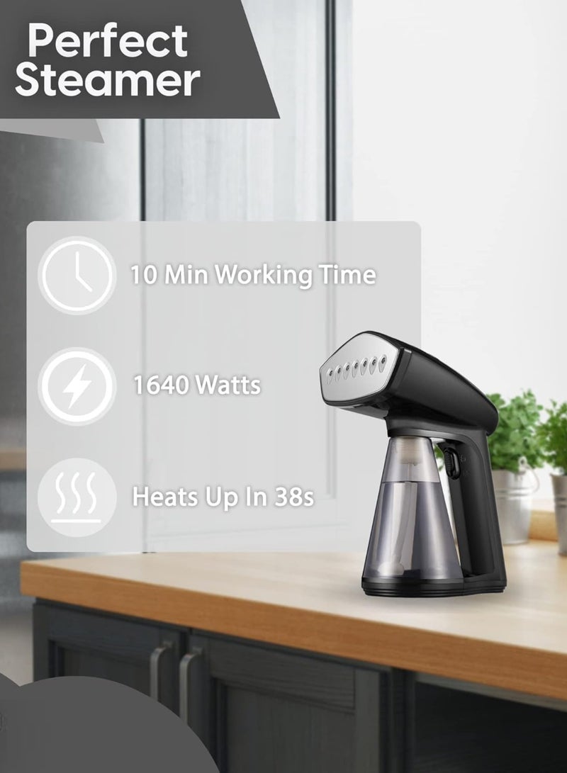 Chase Up Clothes Steamer, 1640-Watt Steamer for Clothes, Fast Heat-Up Steam Iron with 260ML Large Detachable Water Tank, Lightweight Travel Steamer, Travel Iron for Fabrics and Clothes (HY-168) - Image 3