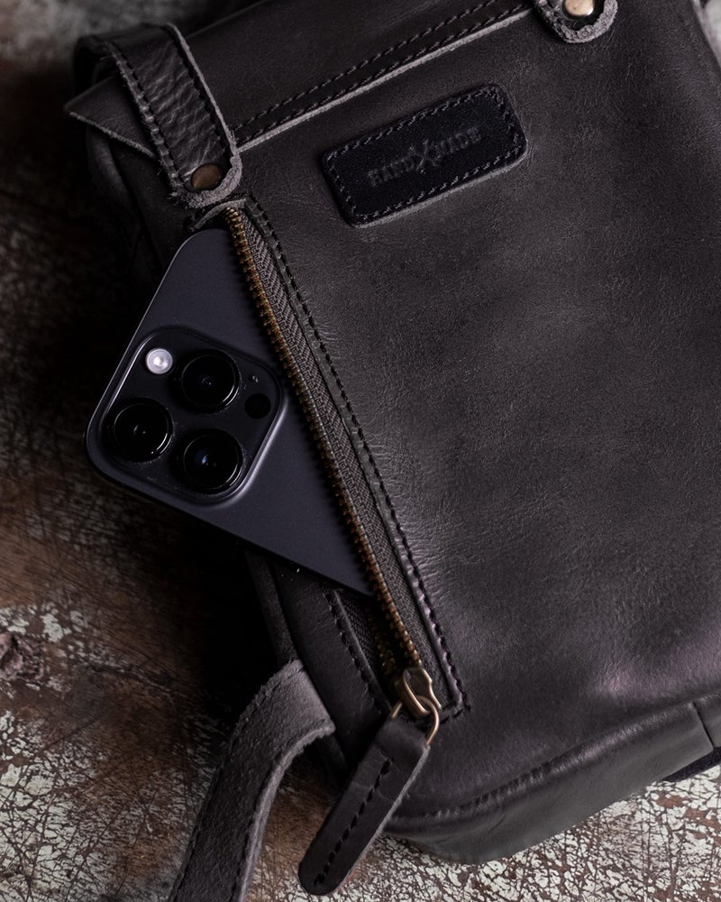 Trip Machine Company Genuine Leather Motorcycle Bike Drop Leg Bag | Thigh Bag for Men & Women | Waist Drop | Adjustable Strap To Leg Or Hip For Motorcycling | Outdoor Hiking, Adventure & Travel - Tobacco Brown/ Dark Brown - Image 4