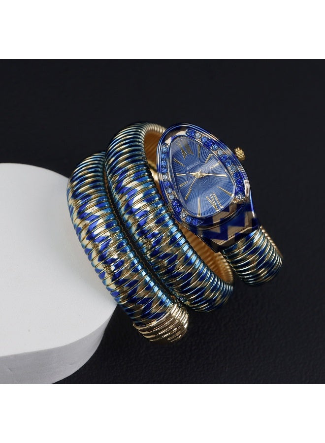 BIFANXI Snake Scale Patterned Steel Band Women's Personalized Quartz Bracelet Watch - Image 1