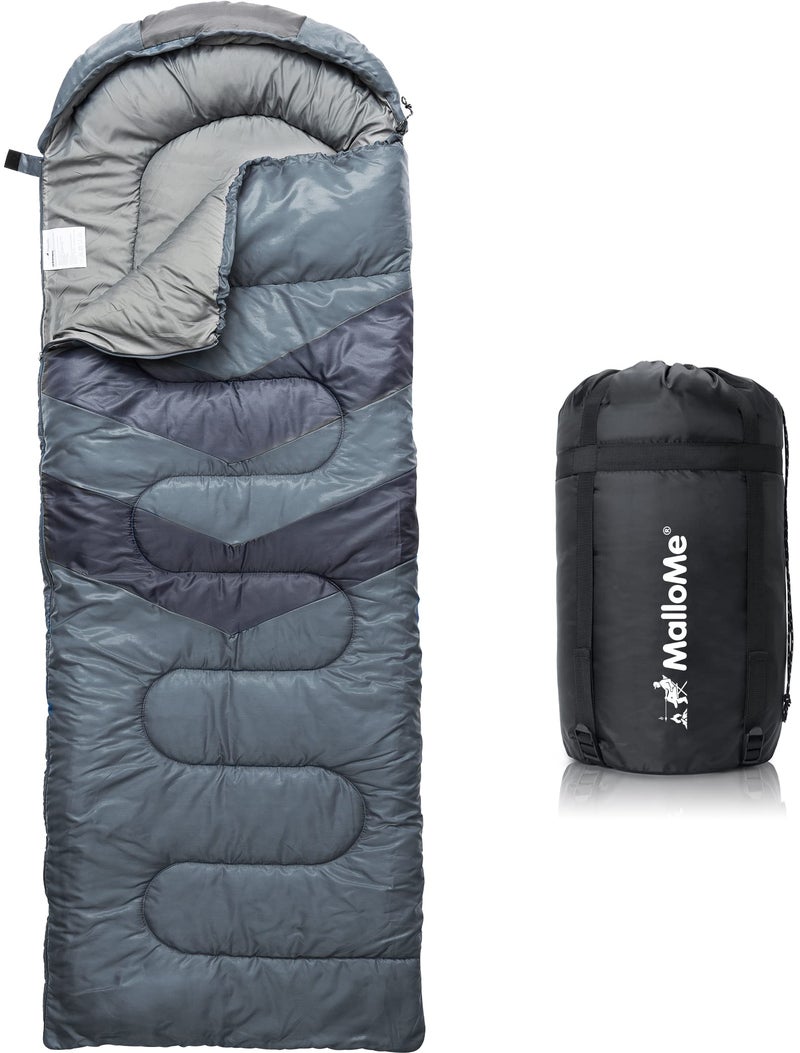 MalloMe Sleeping Bags for Adults Cold Weather & Warm - Backpacking Camping Sleeping Bag for Kids 10-12, Girls, Boys - Lightweight Compact Camping Essentials Gear Accessories Hiking Sleep Must Haves - Image 1