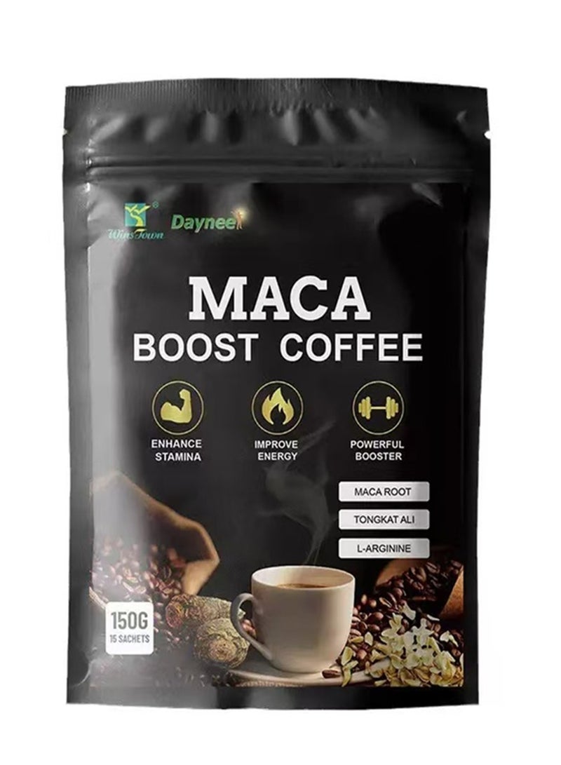 Wins Town Organic Maca Coffee Instantly Absorbs Better Helps Energy Endurance Strength and Relieves Stress Non-Transformation Food 150g - Image 1