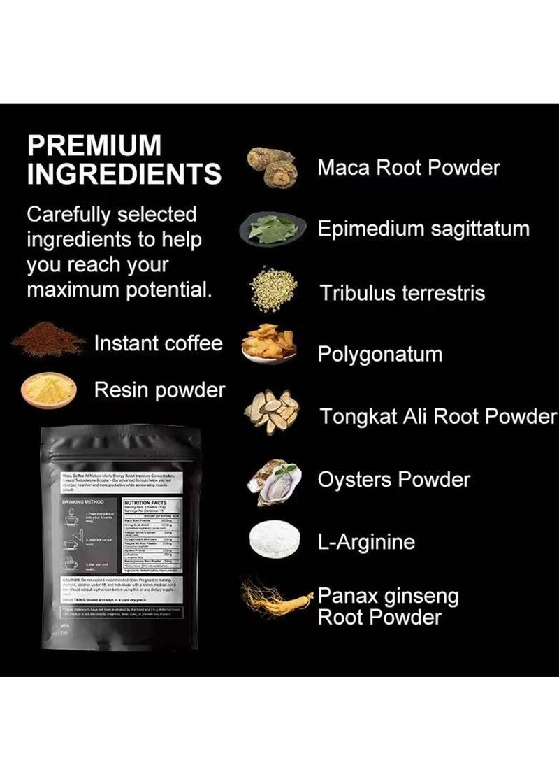 Wins Town Organic Maca Coffee Instantly Absorbs Better Helps Energy Endurance Strength and Relieves Stress Non-Transformation Food 150g - Image 3