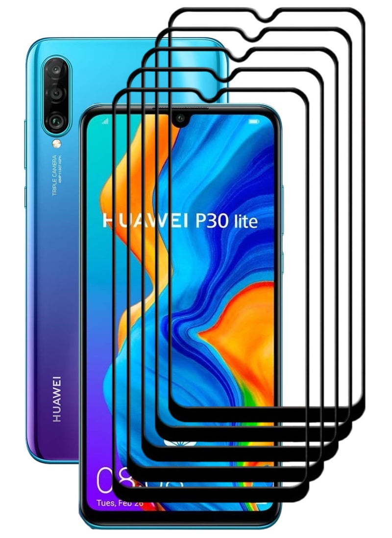 ACLIX 5 Pieces Antistatic ESD Dustproof Premium Quality High Definition Tempered Glass Screen Protector Designed For Huawei P30 lite - Image 1