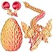 Olee Odee 3D Printed Dragon Eggs with Articulated Fly Dragon Inside Collectible Figurines Fidget Toy for Adults Kids Birthday Easter Christmas White Elephant Gifts for Friends ColleaguesRed Gold M size - Image 2