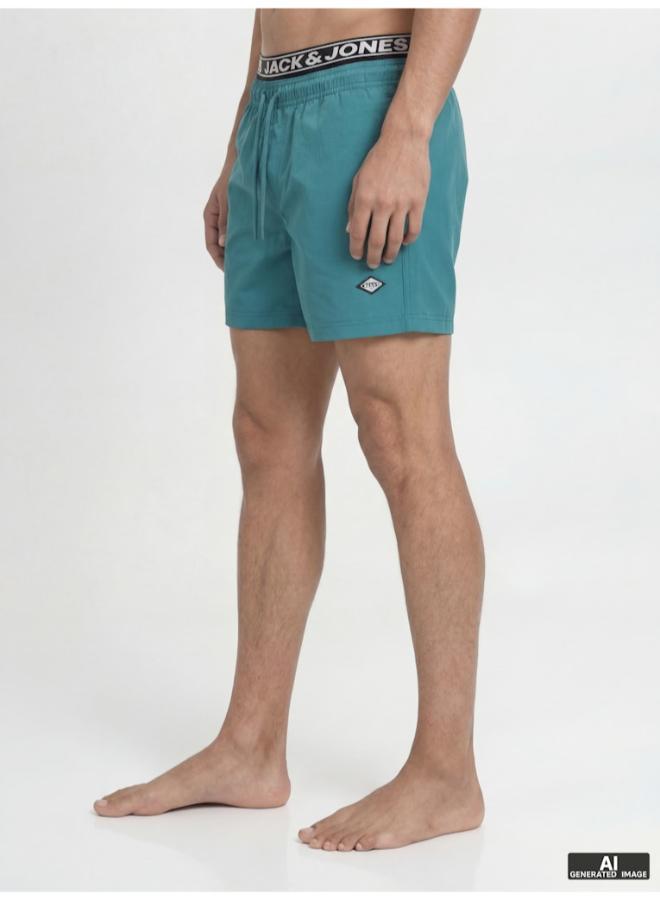 JACK & JONES Logo Drawstring Swim Shorts - Image 3