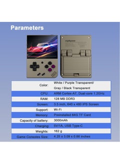 Miyoo Miyoo Mini Plus Handheld Game Console, with Dedicated Storage Case, 3.5 Inch IPS 640x480 Screen, 64G/128G TF Card with 10,000+ Games, 3000mAh 7+Hours Battery, Support Wireless Network (Grey 64G)  - Image 5