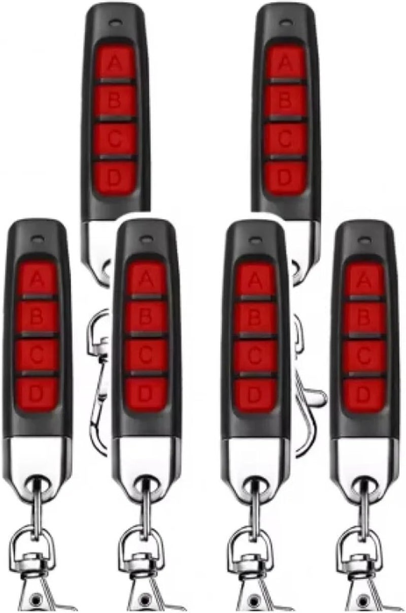 Garage Door Remote, 4-1Pc Remote Control 433Mhz Wireless Copy Controller for Car Key Garage Door Opener Clone Cloning Code Duplicator(Red-6pcs) - Image 1