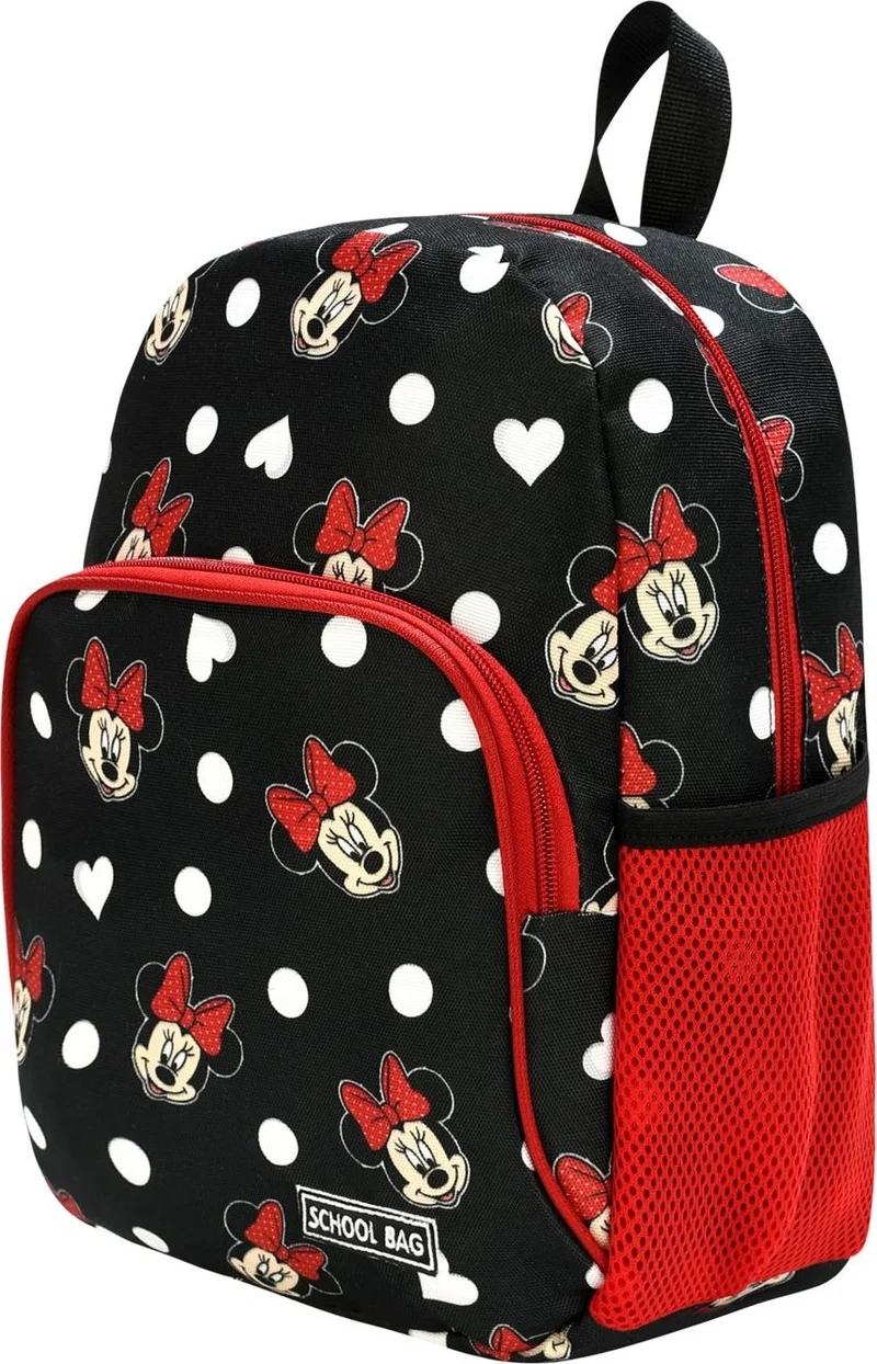 Esbuik New Season Mini Mouse Patterned Water Bottle Pocket Girl Kindergarten Nursery Backpack