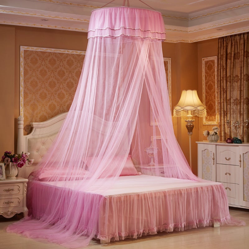 Ai Jingmei Home Textile Ceiling Dome Small Fresh Mosquito Net Student Mosquito Net Princess Round Mosquito Net Live - Image 3