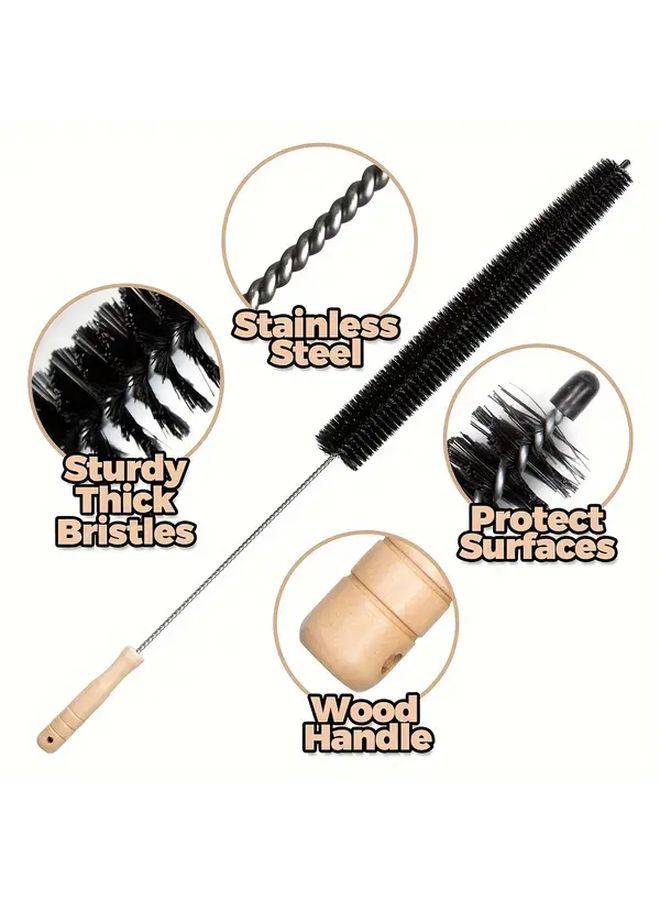 Long Handle Half Hair Dryer Vent Cleaner Kit Flexible Lint Brush for Radiator Refrigerator Coil Washing Machine - Image 3
