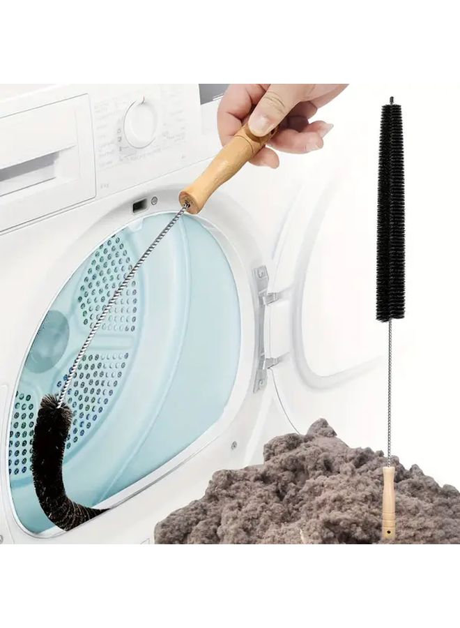 Long Handle Half Hair Dryer Vent Cleaner Kit Flexible Lint Brush for Radiator Refrigerator Coil Washing Machine - Image 2