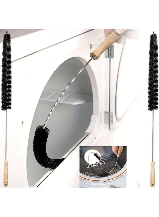 Long Handle Half Hair Dryer Vent Cleaner Kit Flexible Lint Brush for Radiator Refrigerator Coil Washing Machine - Image 5