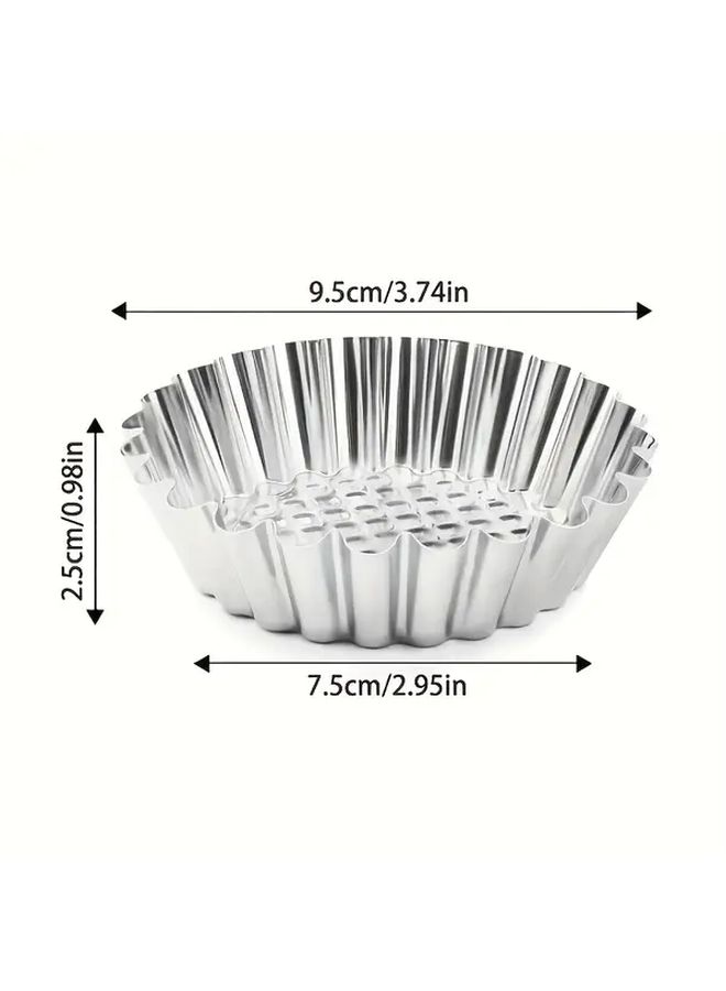 25 Pcs Flower Shape Tartlet Molds 3.8 Inch Large Non Stick Pie Tins Durable One Piece Baking Tools For Tarts Quiches And Pies Reusable Cake Pans For Thanksgiving And Home Kitchen Essentials - Image 2