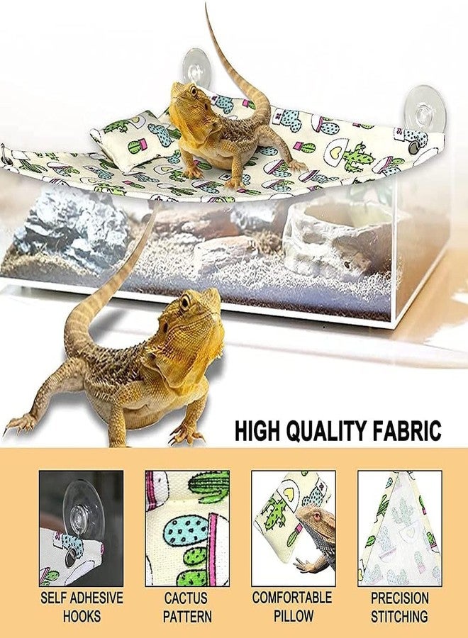 Yulaexie 2 PCS Lizard Hammock Reptile Bed Bearded Dragon Tank Accessories for Lizards, Gecko, Lguana Bearded… - Image 2