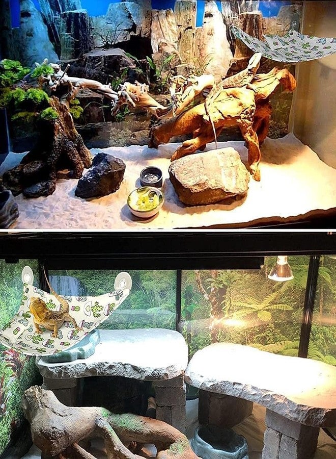 Yulaexie 2 PCS Lizard Hammock Reptile Bed Bearded Dragon Tank Accessories for Lizards, Gecko, Lguana Bearded… - Image 3