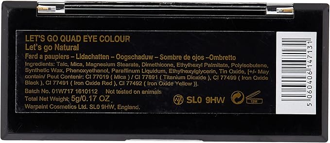 W7 Lets Go 4 Colour Palette Shades Make Up Cosmetic Eyeshadow Eye Shadow Kit Lets Go Buff - Image 3