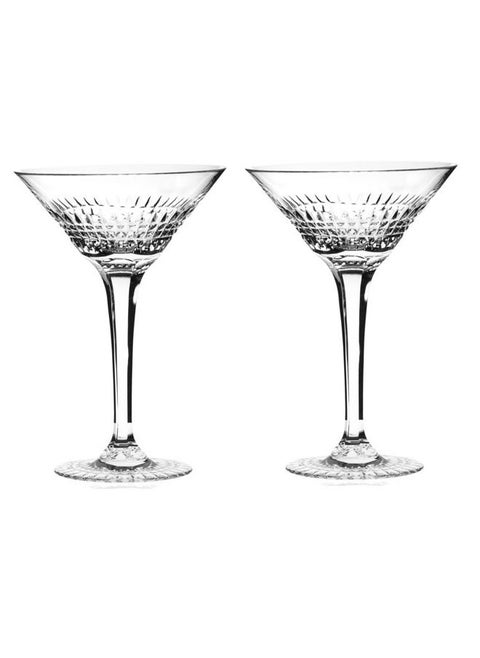 2-Piece Diamond Martini Set Clear