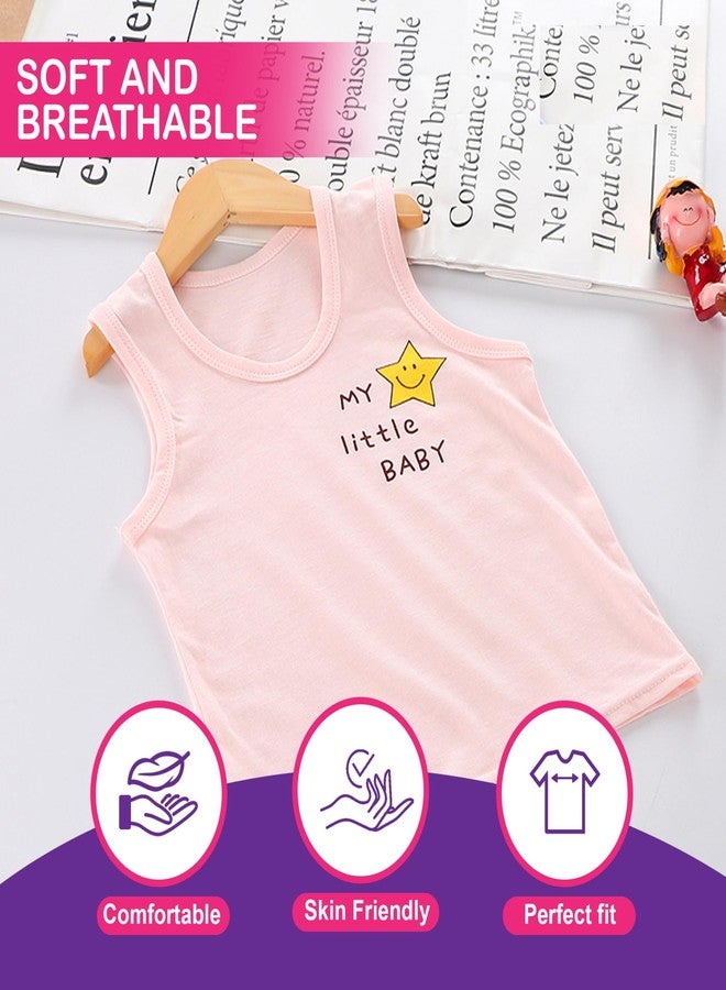 MumsLap T-Shirt 100% Cotton Innerwear Vests for Comfortable and Breathable for Baby Boys & Baby Girls | Summer Wear Kids Sando Baniyan Sleeveless Tshirt Multicolor (0-3 Months) Pack of 5 - Image 2