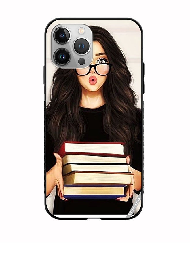 VR CREATIVE Protective Case Cover For Apple iPhone 12 Pro Max Girl With Books Shocked Design Multicolour - Image 1