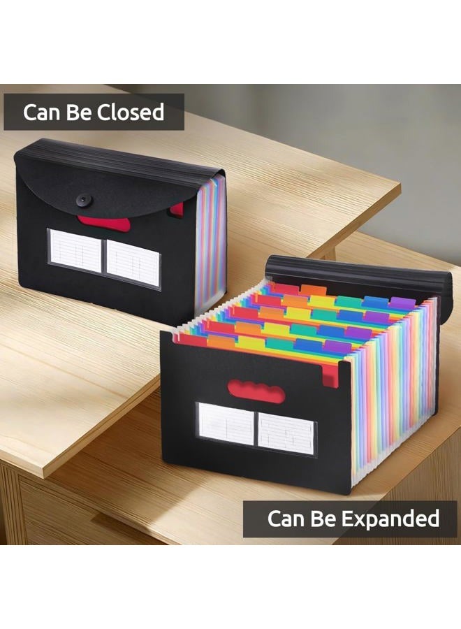 Skydue Accordion File Organizer with 26 Pockets & Label Stickers, Expanding File Folders Fit for A4 & Letter Size Paper, Multi-Functional Document Organizer for Home & Office File Management - Image 5
