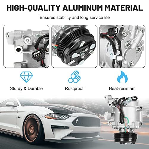 ILONPA ضاغط مكيف هواء جديد مع قابض لسيارة هوندا فيت 2009-2014 1.5 لتر، 140920C، 97579، 98579، ل CO11312C - Image 5