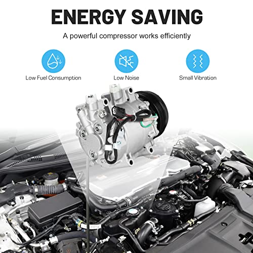 ILONPA ضاغط مكيف هواء جديد مع قابض لسيارة هوندا فيت 2009-2014 1.5 لتر، 140920C، 97579، 98579، ل CO11312C - Image 4