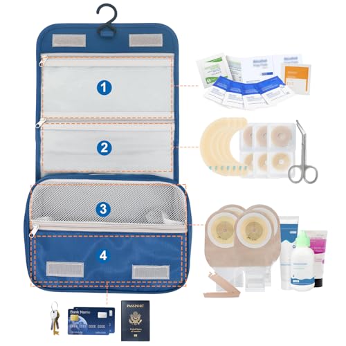 KONWEDA Ostomy Colostomy Travel Bag, Hanging Organizer Bag for Ostomy Supplies - Image 3