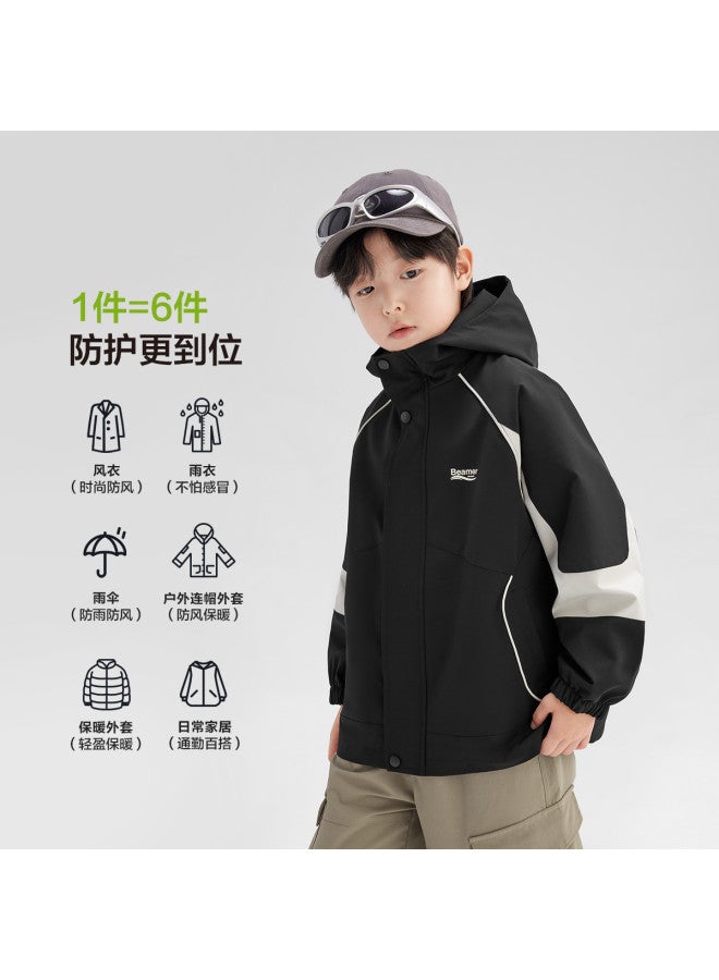 Zuoxi Boys' Windproof Softshell Jacket For Outdoor Hiking, 2025 New Spring/autumn Hooded Kids Coat For Big Boys - Image 5