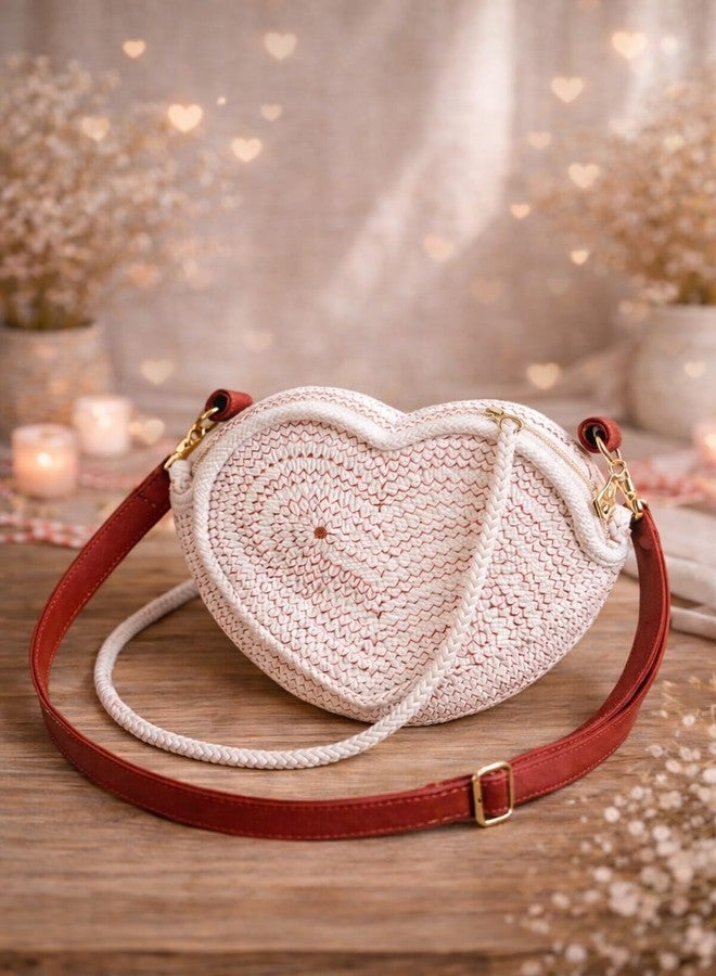 ENSAC حقيبة كتف نسائية من إنساك على شكل قلب | حقيبة بتصميم قلب، حقيبة يد للعروس وحقيبة يد للحفلات - حقيبة كروس بودي مناسبة لعيد الحب والزفاف والذكرى السنوية - Image 4