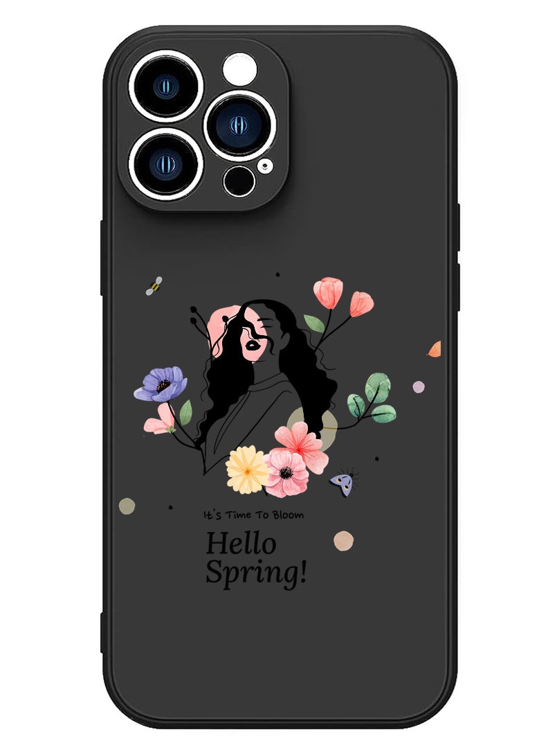 Theodor Protective Slim Fit Case Liquid Silicone Cover with Full Body Protection Anti-Scratch Shockproof Case For iPhone 13 Pro Black  - Hells angels copy - Image 1