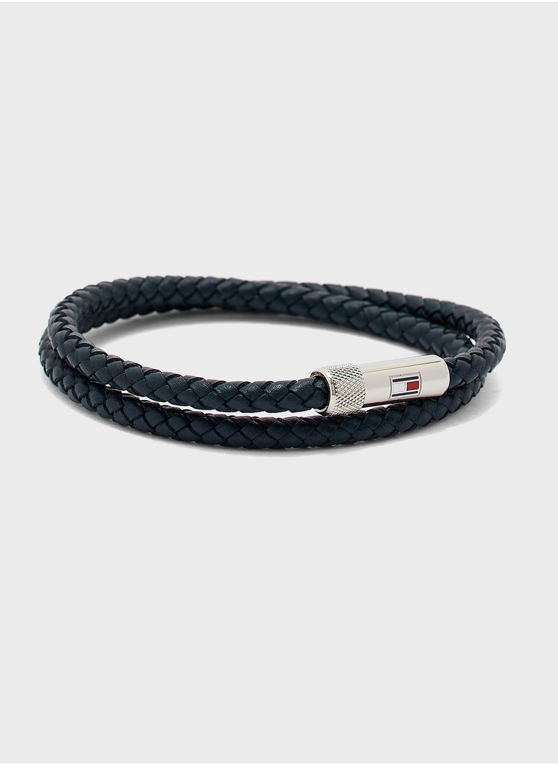TOMMY HILFIGER - Leather Multilayered Bracelet - Image 1