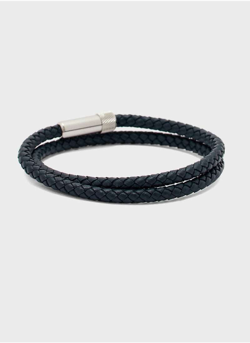 TOMMY HILFIGER - Leather Multilayered Bracelet - Image 1
