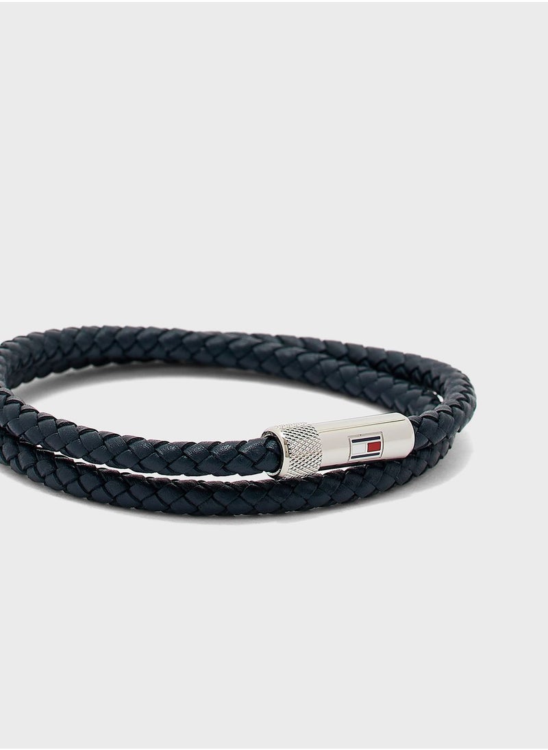 TOMMY HILFIGER - Leather Multilayered Bracelet - Image 1