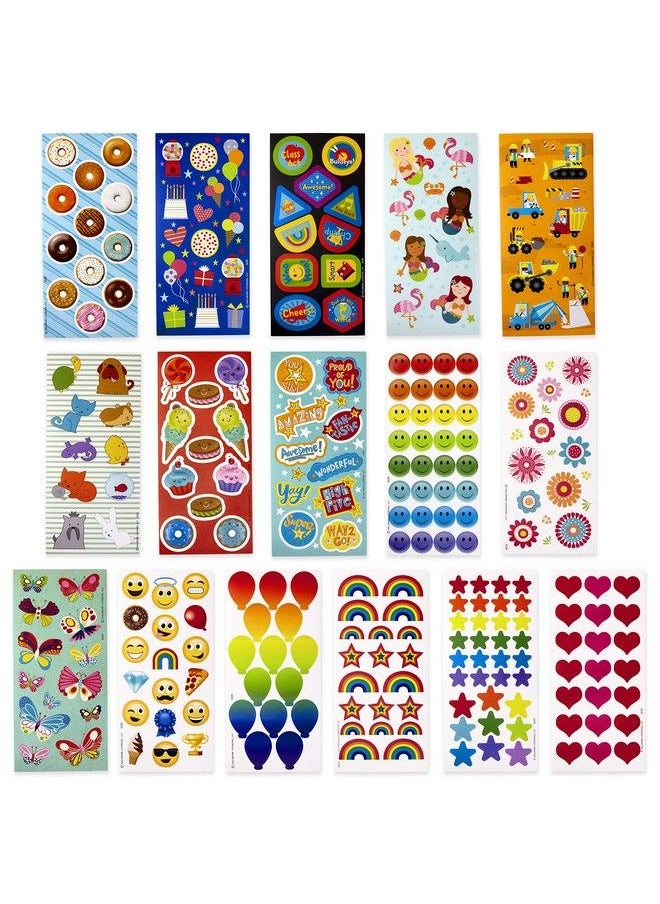 Hallmark Stickers For Kids (Pack Of 258 Stickers 16 Sheetsmermaids Rainbows Hearts Dogs Cats Donuts)  - Image 2