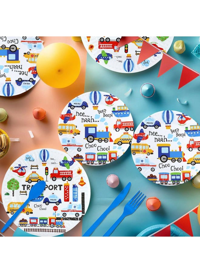 HaPiBiDesign Transportation Birthday Party Decorations, Transportation Birthday Party Favors, Transportation Supplies, Transportation Theme Birthday Party Tableware - Image 5