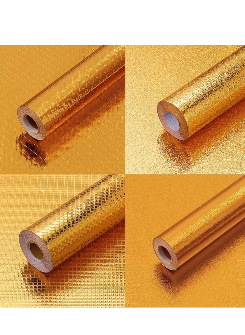 Terabyte METALLIC FOIL EMBOSSED PAPER ROLL 50 X 3METER GOLD - Image 3
