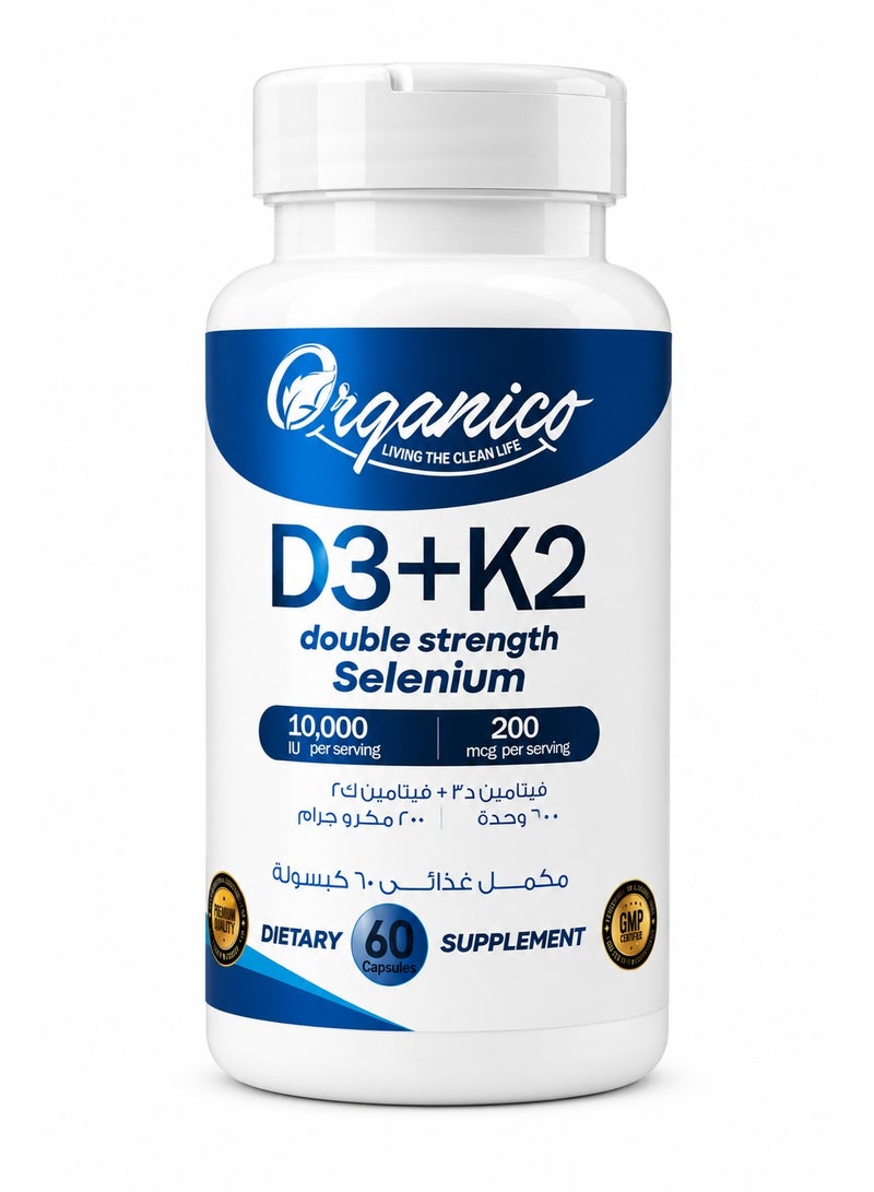 Organico D3 &K2 200mcg  capsules 10,000 iu - Image 1