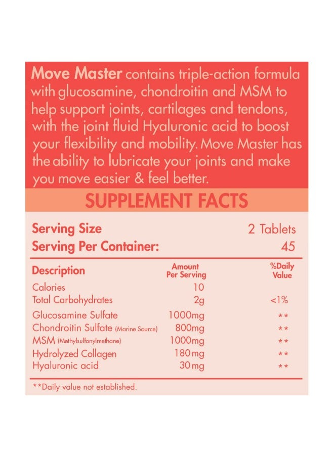 Organic Nation - 90 Coated Tablets Move Master 45 Serv - Image 1