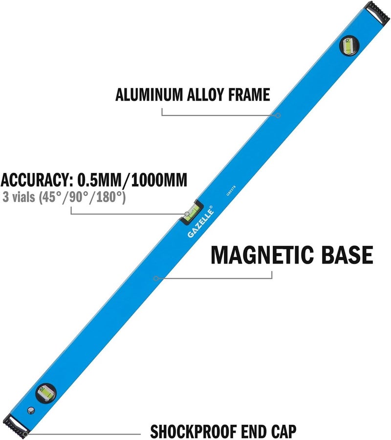 Gazelle Gazelle 40 In. Aluminium Magnetic Box Level - Image 4