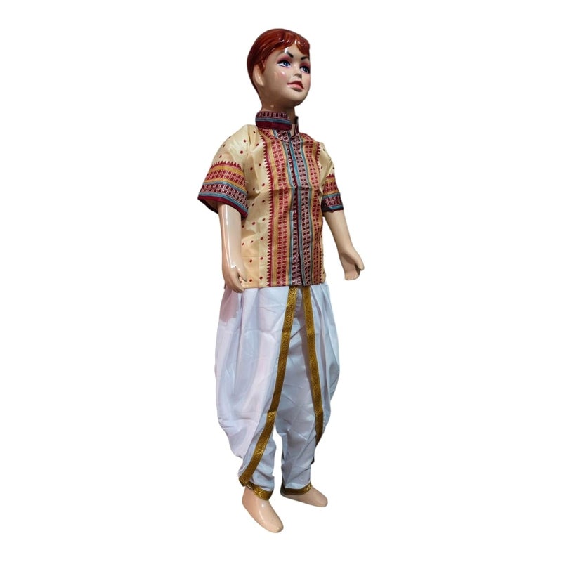 MODERNAZ فستان بيهو للأطفال الأولاد | زي فاخر للأطفال من ولاية آسام الهندية - Image 2