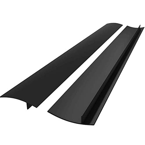 HELESIN Silicone Gap Cover, (2 Pack) Silicone Gap Stopper Kitchen Stove Counter Gap Covers - Flexible Stove Space Fillers, Food Grade (25inches, Black) - Image 3