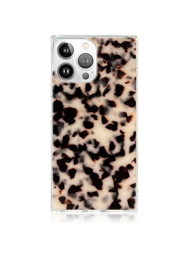 FLAUNT Square Protective Case - Compatible with iPhone 14 Pro Max - Wireless Charging - Stylish Drop Tested Shockproof Phone Case - The Official Square Phone Case (Blonde Tortoise Shell) - Image 1